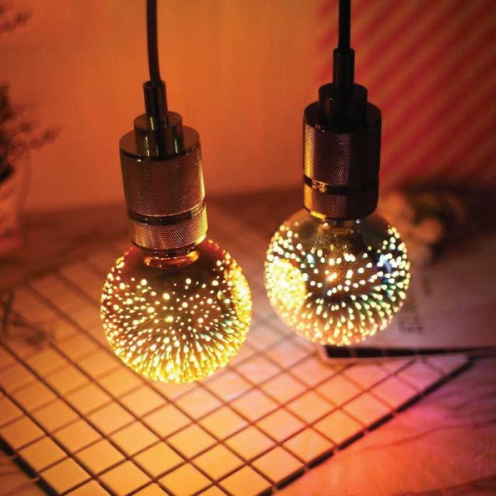 3D FIREWORK LED DECORATIVE LIGHT BULB BALL SHAPE (FRESH BOX0)